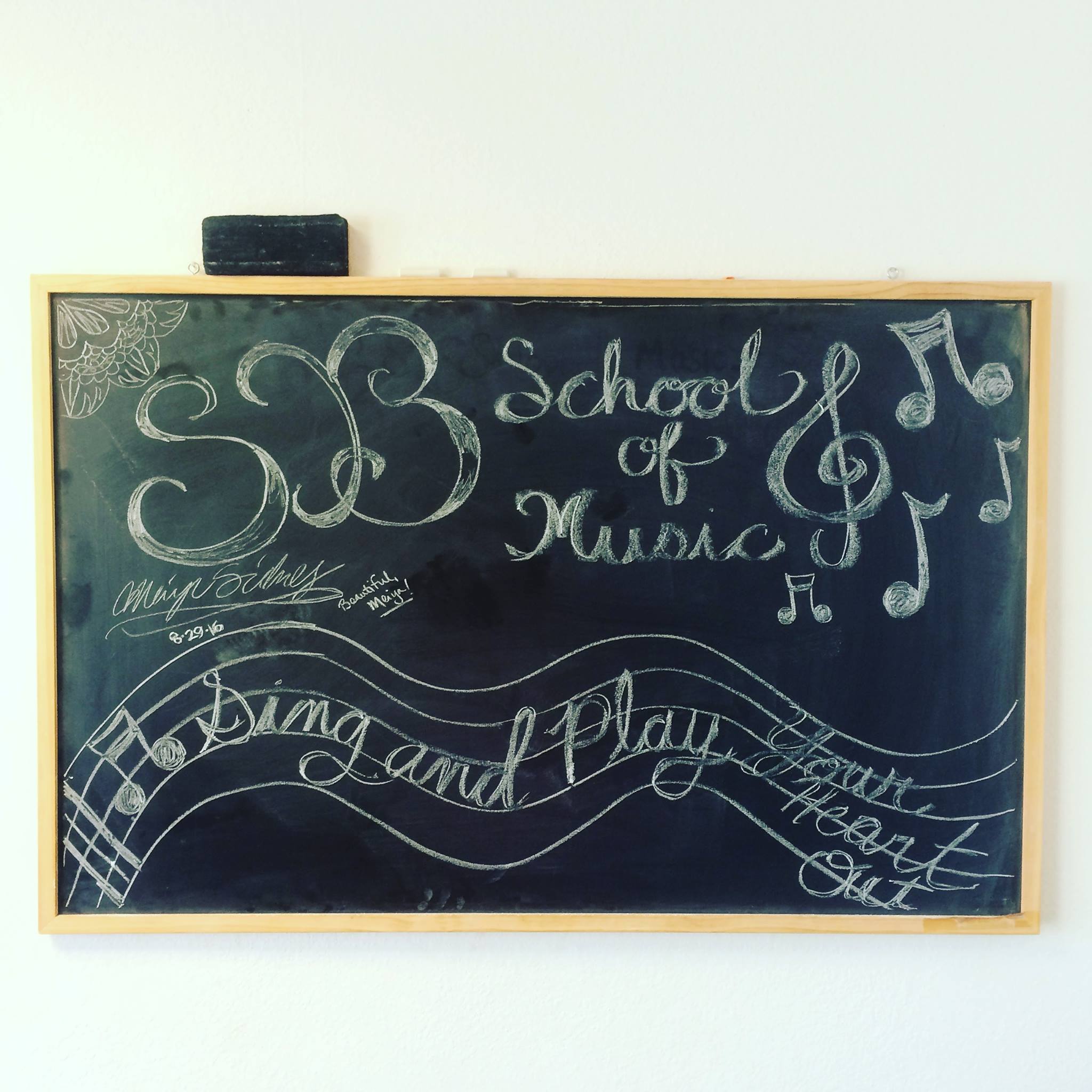 Santa Barbara School of Music Chalkboard